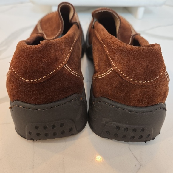Walkings Made In Italy Brown Suede Slip On Square Toe Loafers Size 9 main image 4